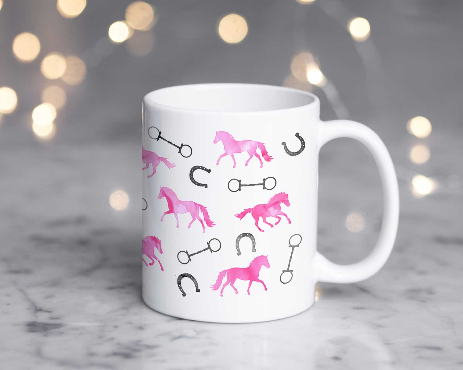 Horses and Bits Mug - Set of 4