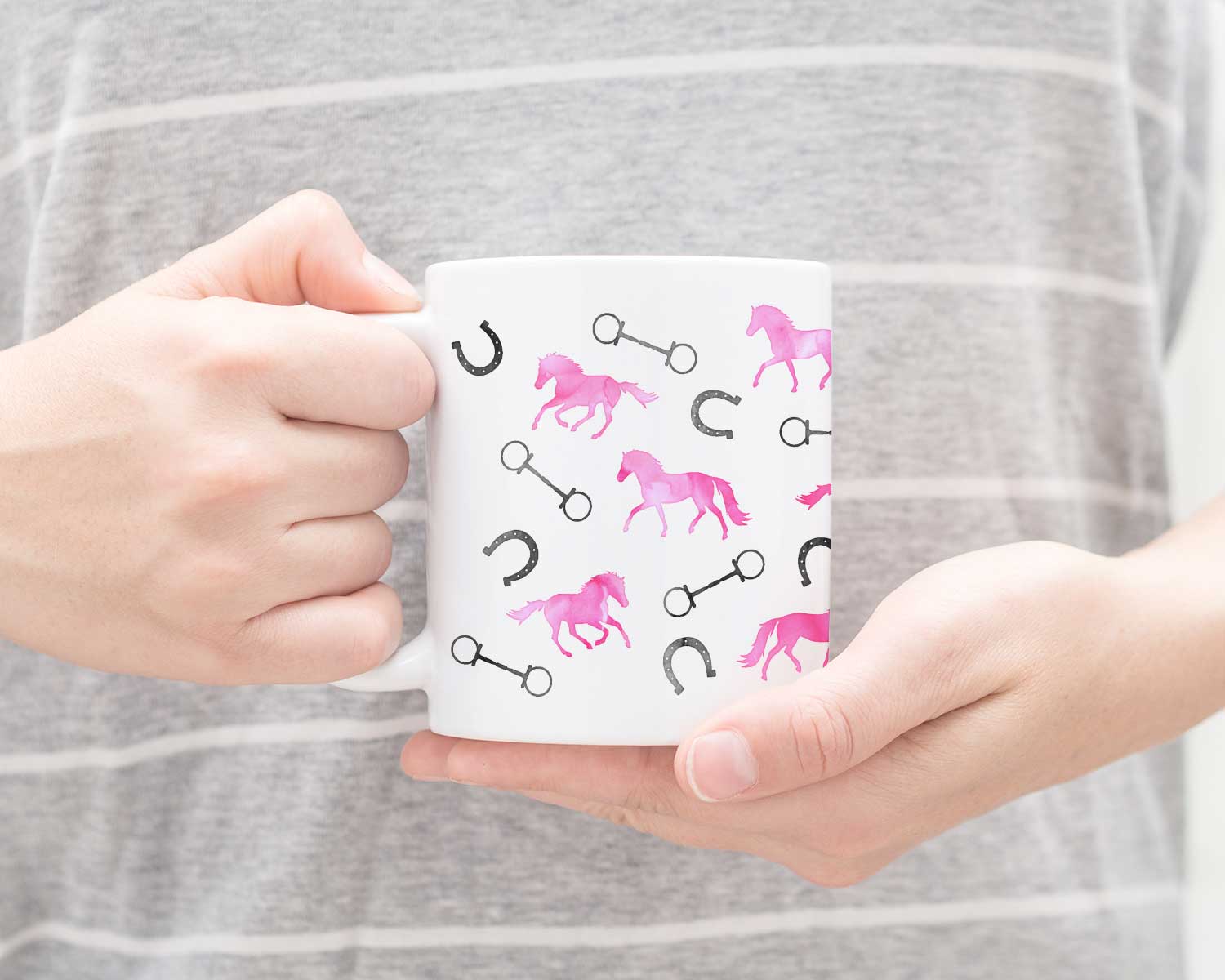 Horses and Bits Mug - Set of 4